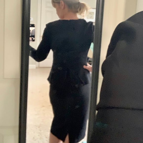 Raoul Black V Neck Long Sleeve Dress - Picture 4 of 8